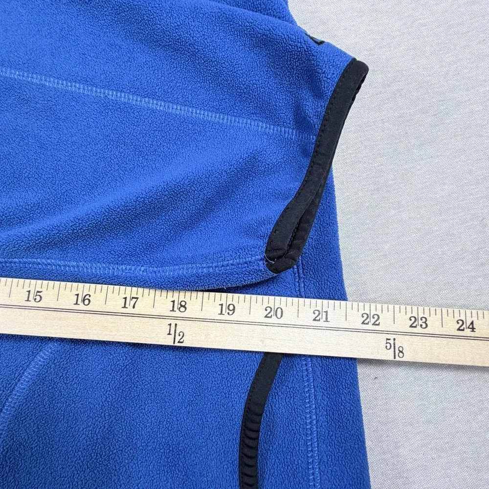 Nautica Mens XXL Blue Fleece Quarter Zip Pullover Nautex Logo Long Sleeve Jacket